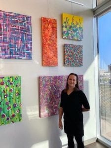 Orthodontic Arts shows a picture of their local artist Bianca Roland